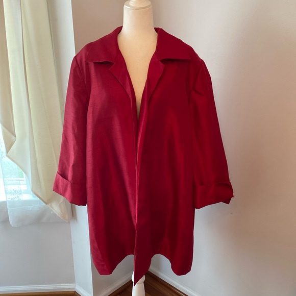 Chico's Jackets & Blazers - Chicos red open front jacket NWT